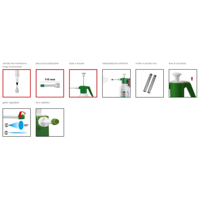 Vendita online Pompa Eva a pressione da 1,5 lt.